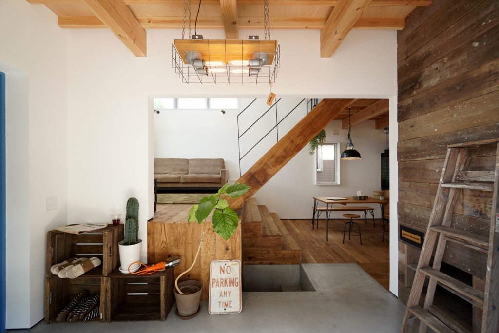 観葉植物を使ったブルックリンスタイル｜ナカミチホームのモデルハウス